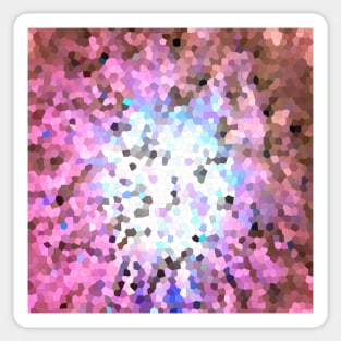 Pastel Pink Pixel Geometric Pattern Sticker